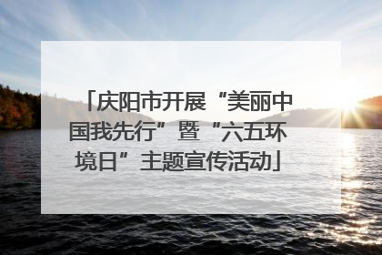 庆阳市开展“美丽中国我先行”暨“六五环境日”主题宣传活动