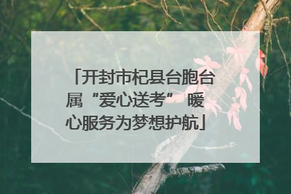 开封市杞县台胞台属“爱心送考” 暖心服务为梦想护航