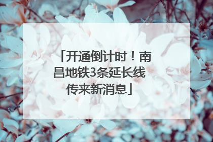 开通倒计时！南昌地铁3条延长线传来新消息