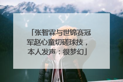 张智霖与世锦赛冠军赵心童切磋球技，本人发声：很梦幻