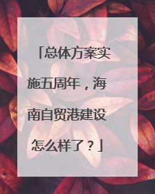 总体方案实施五周年，海南自贸港建设怎么样了？