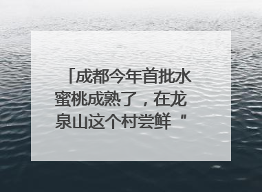 成都今年首批水蜜桃成熟了，在龙泉山这个村尝鲜“第一口”｜寻找和美乡村推荐官