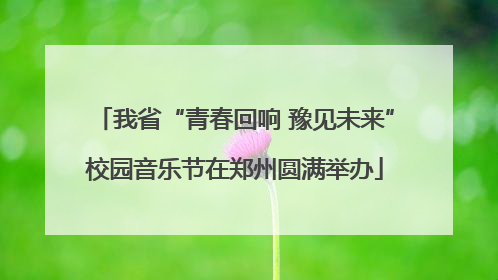 我省“青春回响 豫见未来”校园音乐节在郑州圆满举办