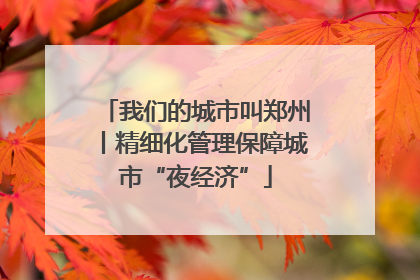 我们的城市叫郑州丨精细化管理保障城市“夜经济”