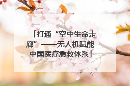 打通“空中生命走廊”——无人机赋能中国医疗急救体系
