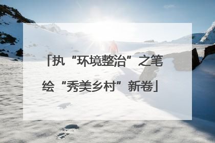 执“环境整治”之笔 绘“秀美乡村”新卷