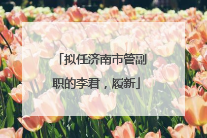 拟任济南市管副职的李君，履新