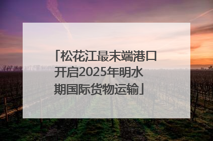 松花江最末端港口开启2025年明水期国际货物运输