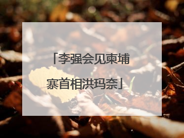 李强会见柬埔寨首相洪玛奈