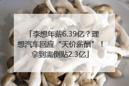 李想年薪6.39亿？理想汽车回应“天价薪酬”！拿到需倒贴2.3亿