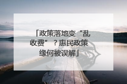 政策落地变“乱收费”？惠民政策缘何被误解