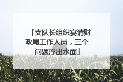 支队长组织宴请财政局工作人员，三个问题浮出水面