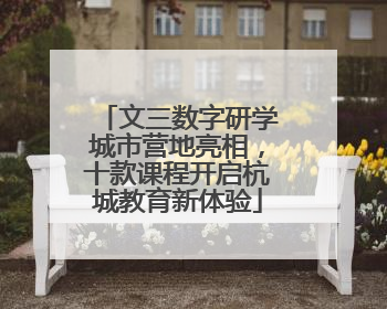 文三数字研学城市营地亮相，十款课程开启杭城教育新体验