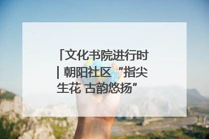 文化书院进行时｜朝阳社区“指尖生花 古韵悠扬”公益课堂开课了