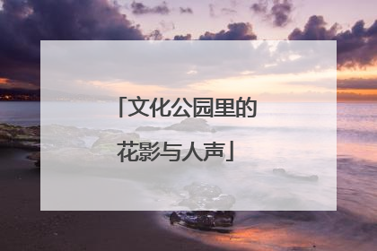文化公园里的花影与人声