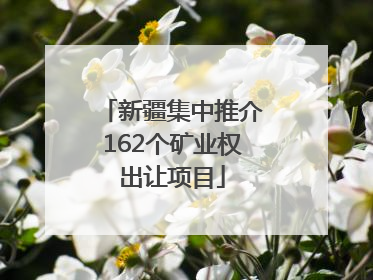 新疆集中推介162个矿业权出让项目