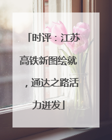 时评：江苏高铁新图绘就，通达之路活力迸发