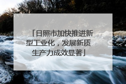 日照市加快推进新型工业化，发展新质生产力成效显著