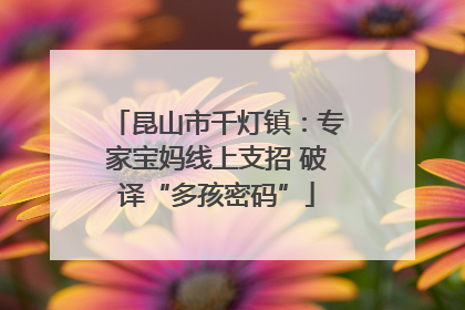 昆山市千灯镇：专家宝妈线上支招 破译“多孩密码”