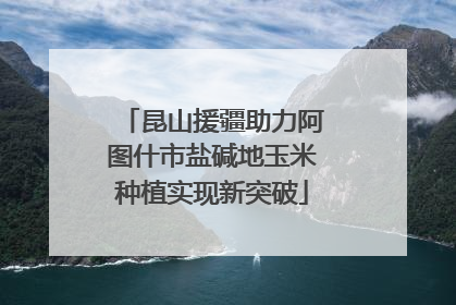 昆山援疆助力阿图什市盐碱地玉米种植实现新突破