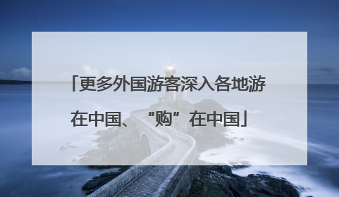 更多外国游客深入各地游在中国、“购”在中国
