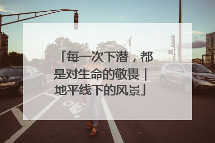 每一次下潜，都是对生命的敬畏｜地平线下的风景