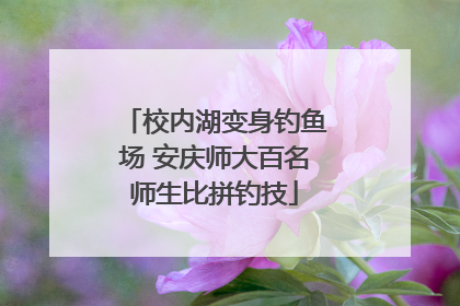 校内湖变身钓鱼场 安庆师大百名师生比拼钓技