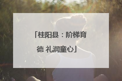 桂阳县：阶梯育德 礼润童心