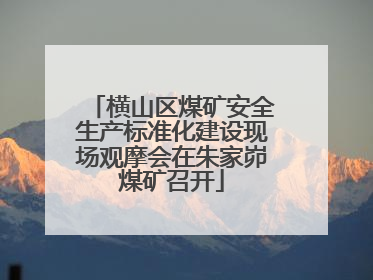 横山区煤矿安全生产标准化建设现场观摩会在朱家峁煤矿召开