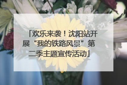 欢乐来袭！沈阳站开展“我的铁路风景”第二季主题宣传活动