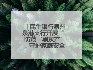 民生银行泉州泉港支行开展“防范‘黑灰产’，守护家庭安全”宣传活动