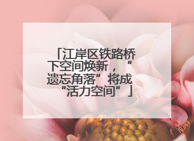 江岸区铁路桥下空间焕新，“遗忘角落”将成“活力空间”