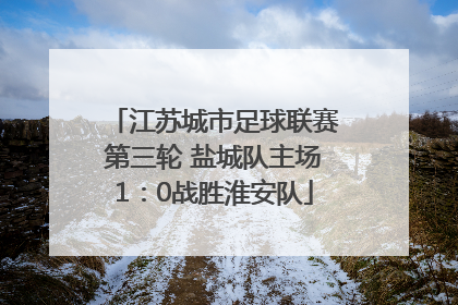 江苏城市足球联赛第三轮 盐城队主场1：0战胜淮安队