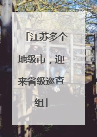 江苏多个地级市，迎来省级巡查组