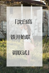 沈白高铁开始联调联试