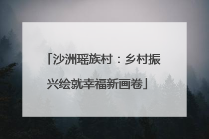 沙洲瑶族村：乡村振兴绘就幸福新画卷