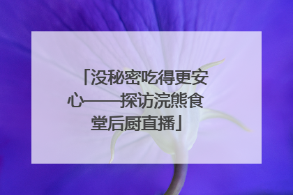 没秘密吃得更安心——探访浣熊食堂后厨直播