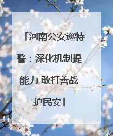河南公安巡特警：深化机制提能力 敢打善战护民安