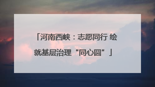 河南西峡：志愿同行 绘就基层治理“同心圆”