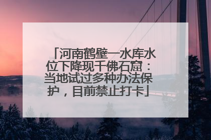 河南鹤壁一水库水位下降现千佛石窟：当地试过多种办法保护，目前禁止打卡