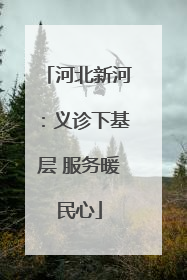 河北新河：义诊下基层 服务暖民心