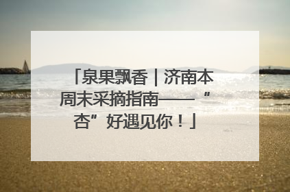泉果飘香｜济南本周末采摘指南——“杏”好遇见你！
