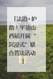 法治+护路！平顶山西站开展“沉浸式”联合普法活动
