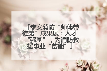 泰安消防“师傅带徒弟”成果展：人才“强基”，为消防救援事业“蓄能”
