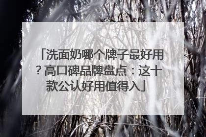 洗面奶哪个牌子最好用？高口碑品牌盘点：这十款公认好用值得入
