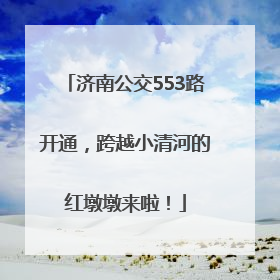 济南公交553路开通，跨越小清河的红墩墩来啦！