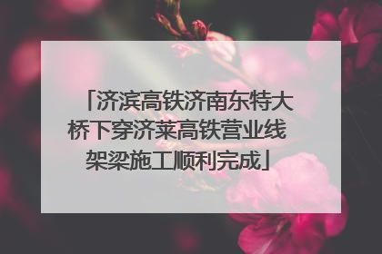 济滨高铁济南东特大桥下穿济莱高铁营业线架梁施工顺利完成