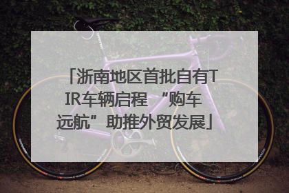 浙南地区首批自有TIR车辆启程 “购车远航”助推外贸发展