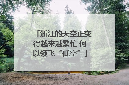 浙江的天空正变得越来越繁忙 何以领飞“低空”