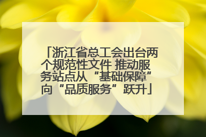 浙江省总工会出台两个规范性文件 推动服务站点从“基础保障”向“品质服务”跃升